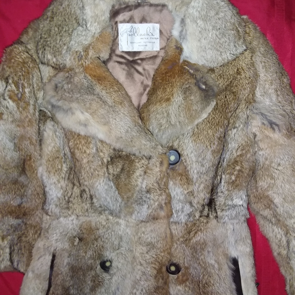 VINTAGE FUR POLLACKS MINK FARM WOMENS COAT VINTAGE!!!!!!